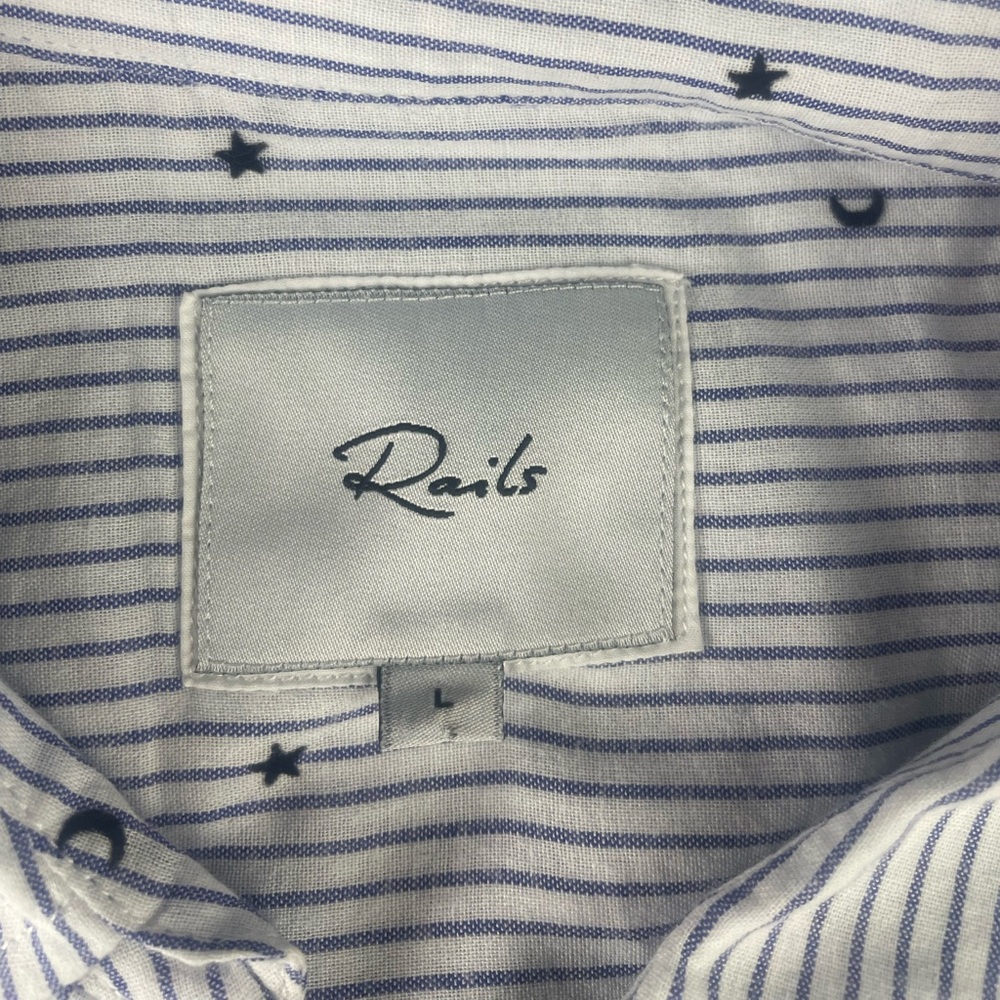 Rails Taylor Button Down In Flocked Moons & Stars… - image 6